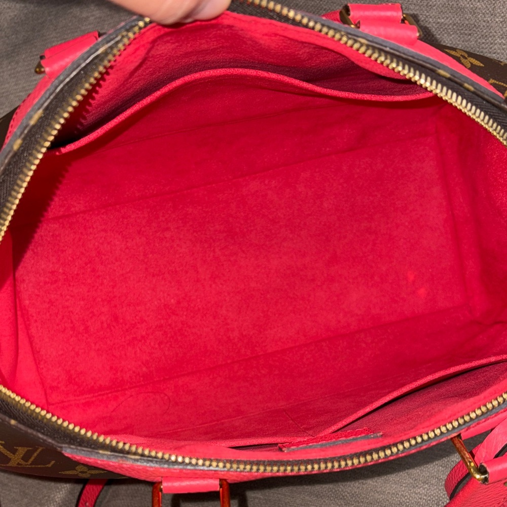 Louis Vuitton Retiro NM Monogram Bright Coral Trim Satchel Bag - Picture 11 of 14